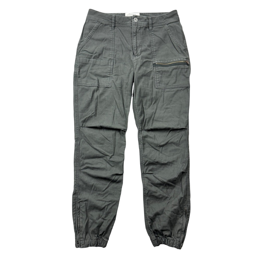 REI Co-op Womens 10 Trailsmith Jogger Pants Gray Stretch Cotton Cargo Granola